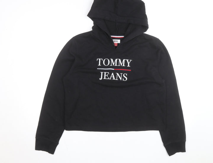 Tommy Jeans Men's Black Logo Pullover Hoodie Cotton M