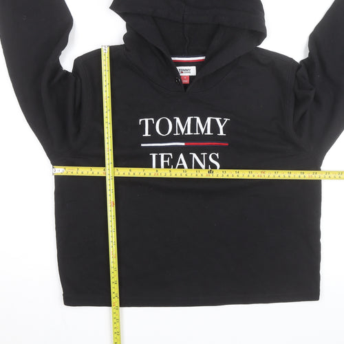 Tommy Jeans Men's Black Logo Pullover Hoodie Cotton M