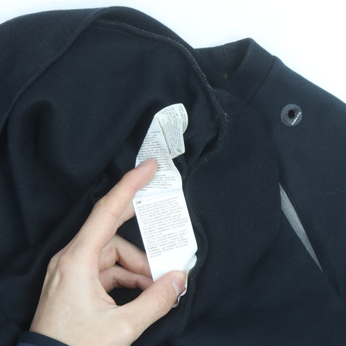 Puma Men's Black Crew Neck Sweatshirt M Regular Fit Logo Zip Detail