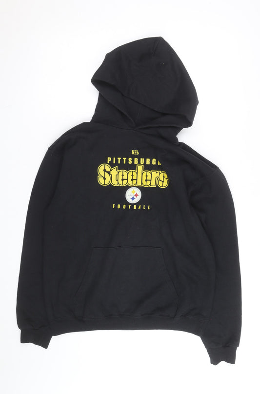 NFL Men's Black Pittsburgh Steelers Pullover Hoodie Size M