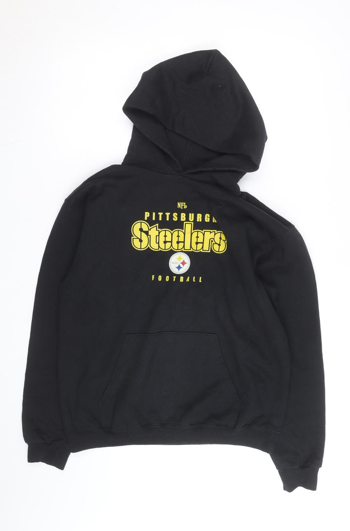 NFL Men's Black Pittsburgh Steelers Pullover Hoodie Size M