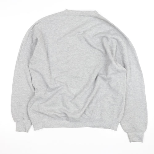 Disney Men Grey 2002 Winnie the Pooh Crew Neck Sweatshirt L
