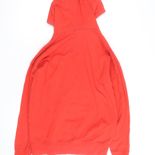 Champion Men's Red Small Pullover Hoodie with Logo Detail
