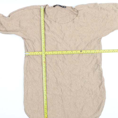 Sportsgirl Women’s Beige XS Scoop Neck Knit Long Sleeve Pullover Jumper