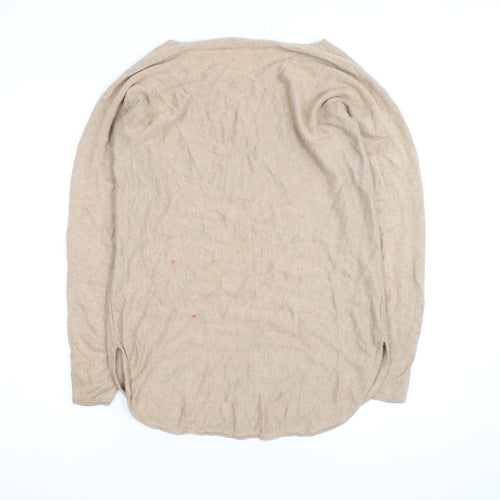 Sportsgirl Women’s Beige XS Scoop Neck Knit Long Sleeve Pullover Jumper