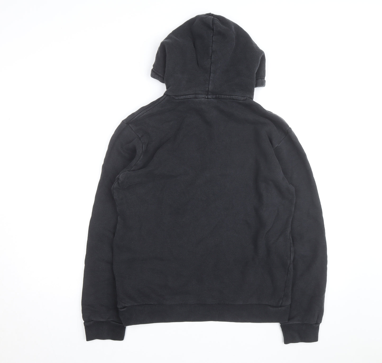 Adidas Men's Black Small Pullover Hoodie with Logo Print