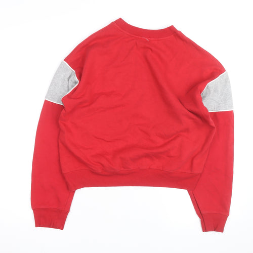 Coca-Cola Unisex Adults Red Crew Neck Pullover Sweatshirt Size S