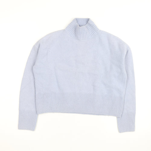 & Other Stories Women Blue Wool Roll Neck Jumper Size XS