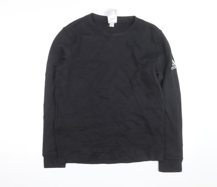 Adidas Teens Black 164 Pullover Crew Neck Sweatshirt