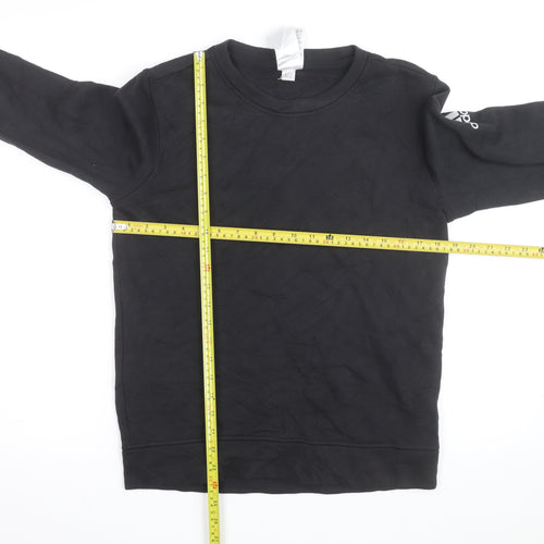 Adidas Teens Black 164 Pullover Crew Neck Sweatshirt
