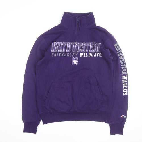 Champion Men’s Purple Northwestern 1/4 Zip Fleece Sweatshirt S
