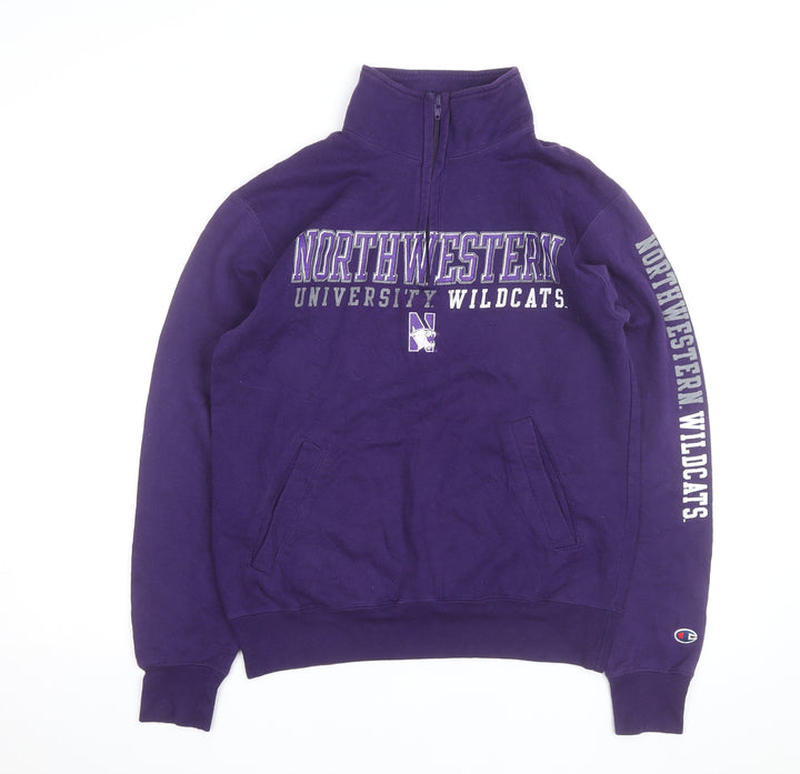 Champion Men’s Purple Northwestern 1/4 Zip Fleece Sweatshirt S
