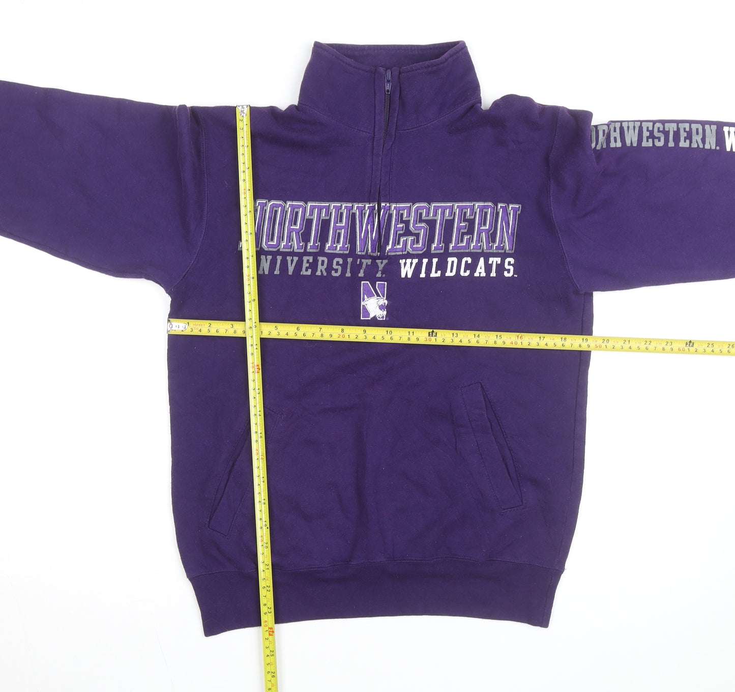 Champion Men’s Purple Northwestern 1/4 Zip Fleece Sweatshirt S