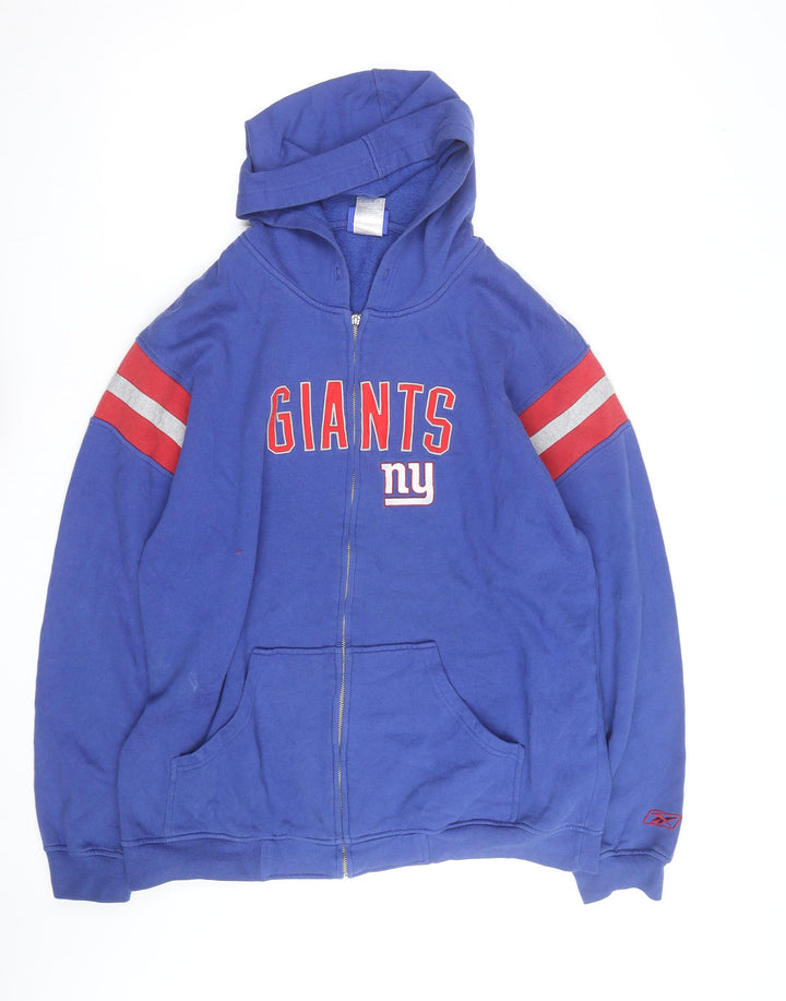 Reebok Men’s Blue Full Zip Hooded Sweatshirt L NFL Giants