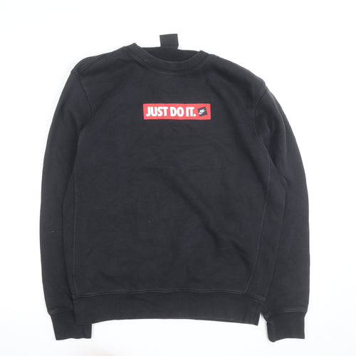 Nike Men Black Just Do It Graphic Pullover Sweatshirt S