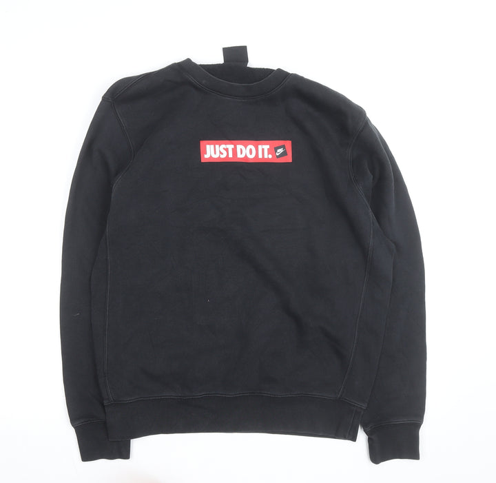 Nike Men Black Just Do It Graphic Pullover Sweatshirt S