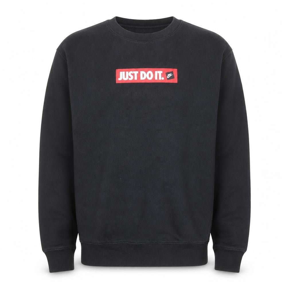 Nike Men Black Just Do It Graphic Pullover Sweatshirt S