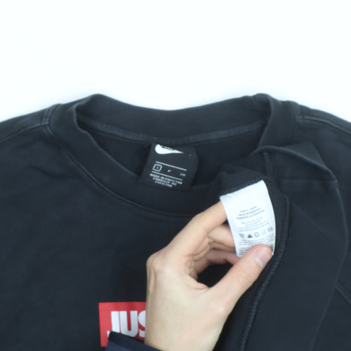 Nike Men Black Just Do It Graphic Pullover Sweatshirt S