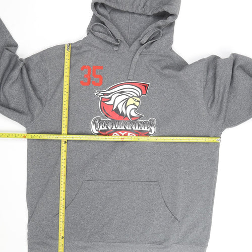 Bauer Mens Grey Cotton Blend Pullover Hockey Hoodie Size L