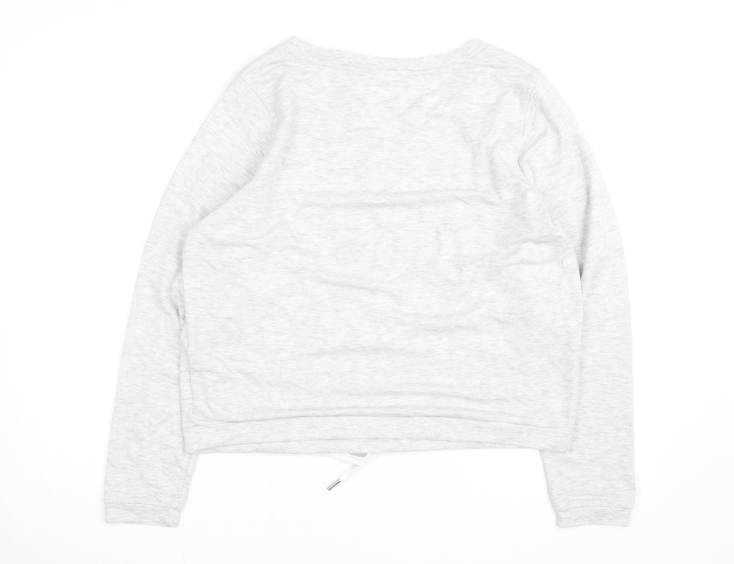Tommy Hilfiger Women’s Grey Pullover Sweatshirt Size L Drawstring Hem