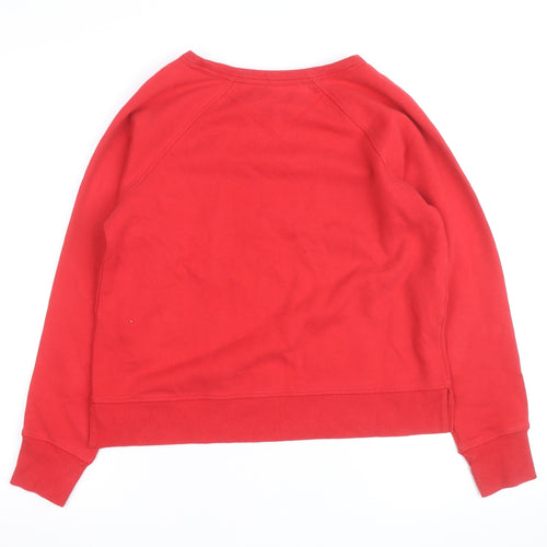 Tommy Hilfiger Men’s Red Logo Crew Neck Pullover Sweatshirt Size S