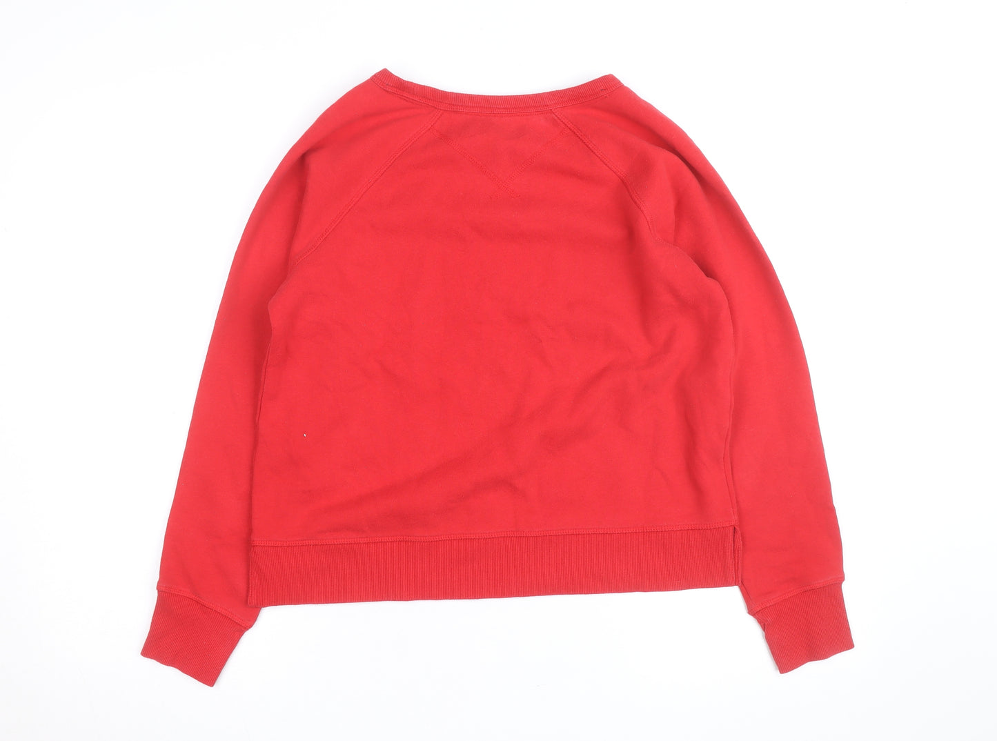 Tommy Hilfiger Men’s Red Logo Crew Neck Pullover Sweatshirt Size S