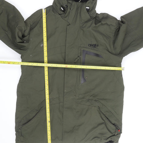 O'Neill Men's Green Waterproof Parka Jacket Size L Hooded Outdoor