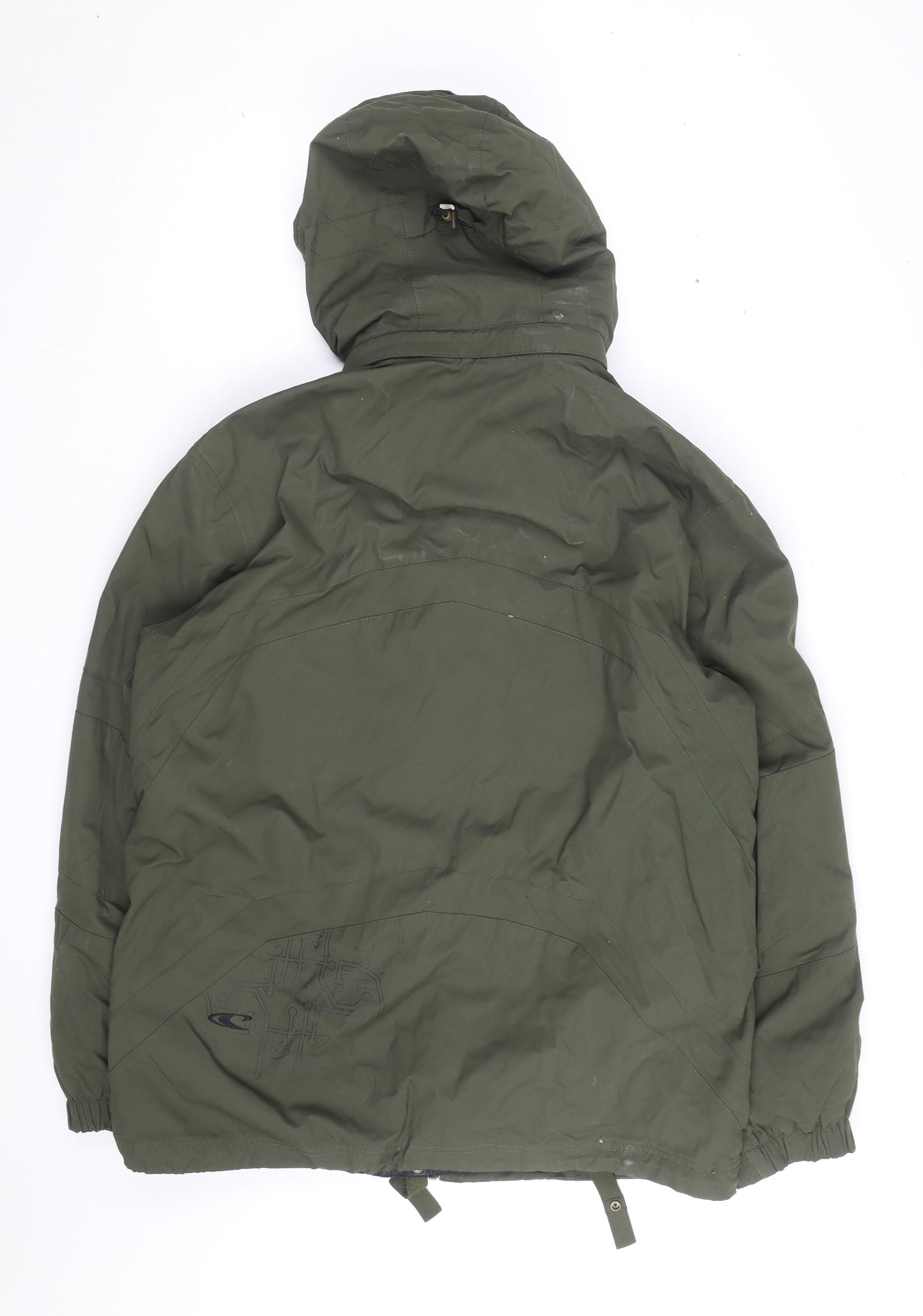 O'Neill Men's Green Waterproof Parka Jacket Size L Hooded Outdoor