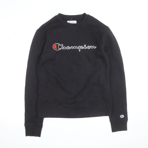 Champion Men's Black Logo Pullover Sweatshirt Size S