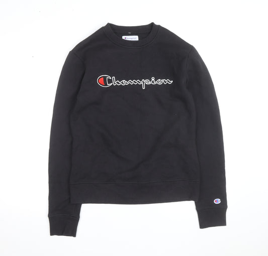 Champion Men's Black Logo Pullover Sweatshirt Size S