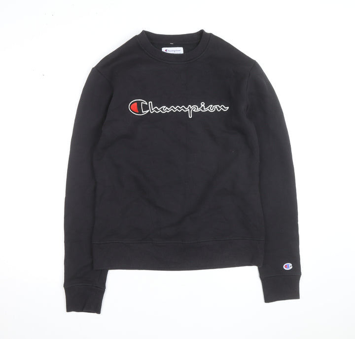 Champion Men's Black Logo Pullover Sweatshirt Size S