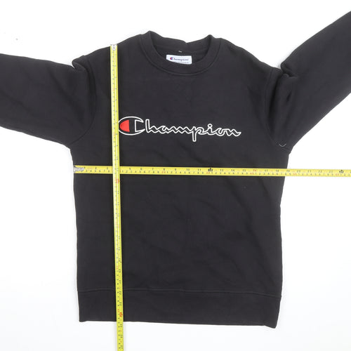 Champion Men's Black Logo Pullover Sweatshirt Size S