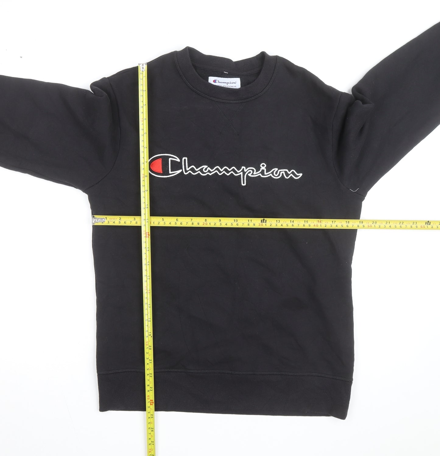 Champion Men's Black Logo Pullover Sweatshirt Size S