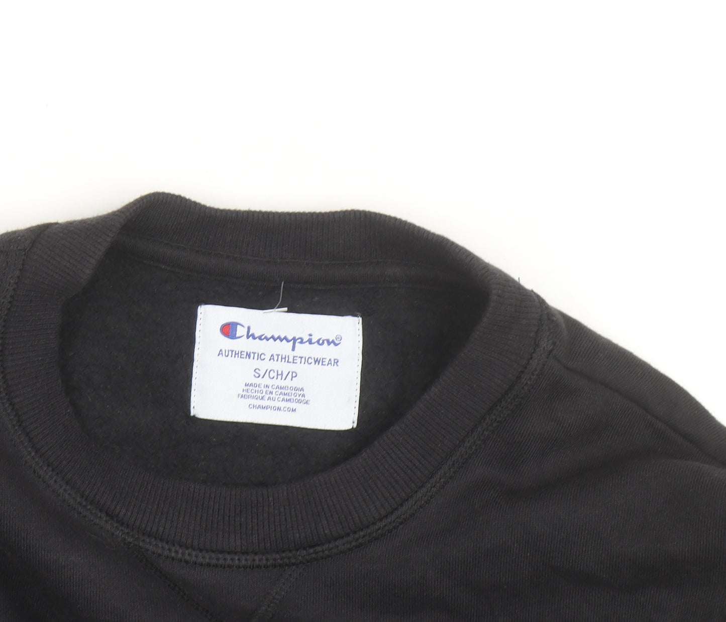 Champion Men's Black Logo Pullover Sweatshirt Size S