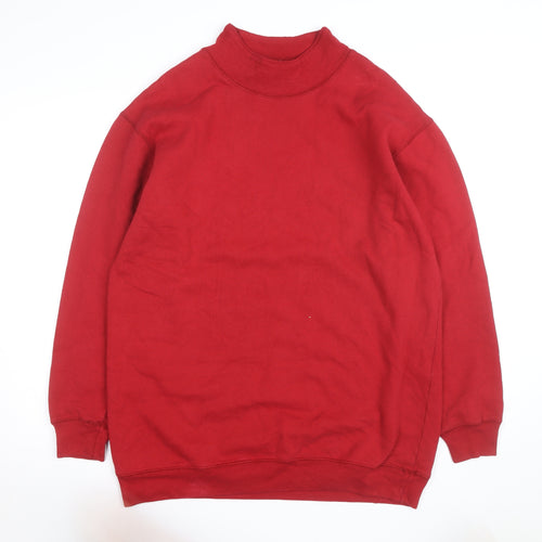 Coldwater Creek Red Fleece Pullover Sweatshirt Women’s S High Neck