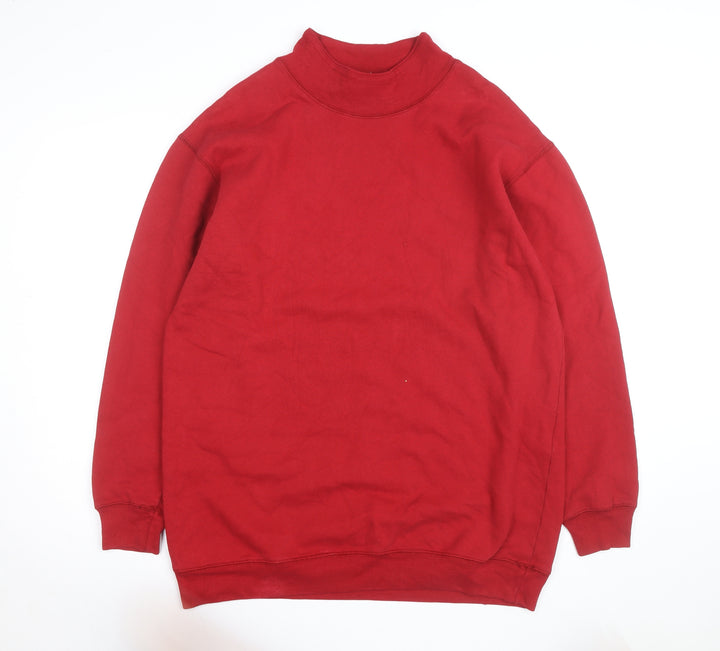 Coldwater Creek Red Fleece Pullover Sweatshirt Women’s S High Neck
