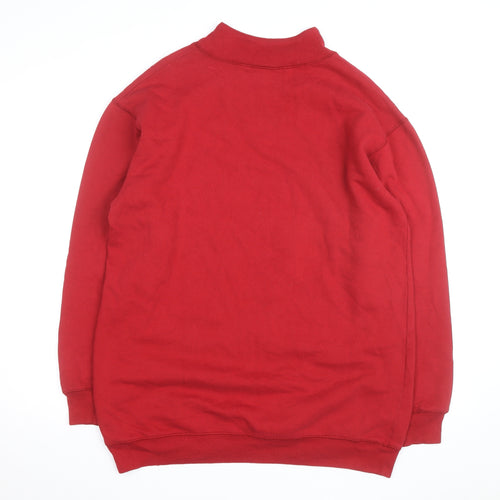 Coldwater Creek Red Fleece Pullover Sweatshirt Women’s S High Neck