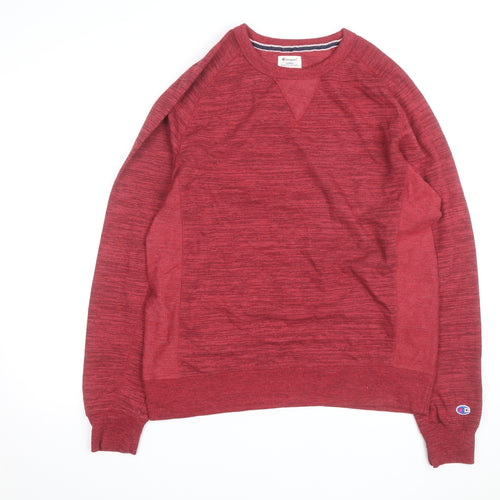 Champion Men's Red Large Crew Neck Pullover Sweatshirt