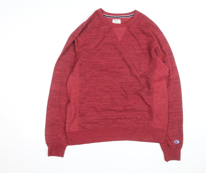 Champion Men's Red Large Crew Neck Pullover Sweatshirt