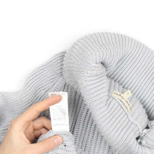 Brandy Melville Women Grey Roll Neck Long Sleeve Knit Jumper Size S