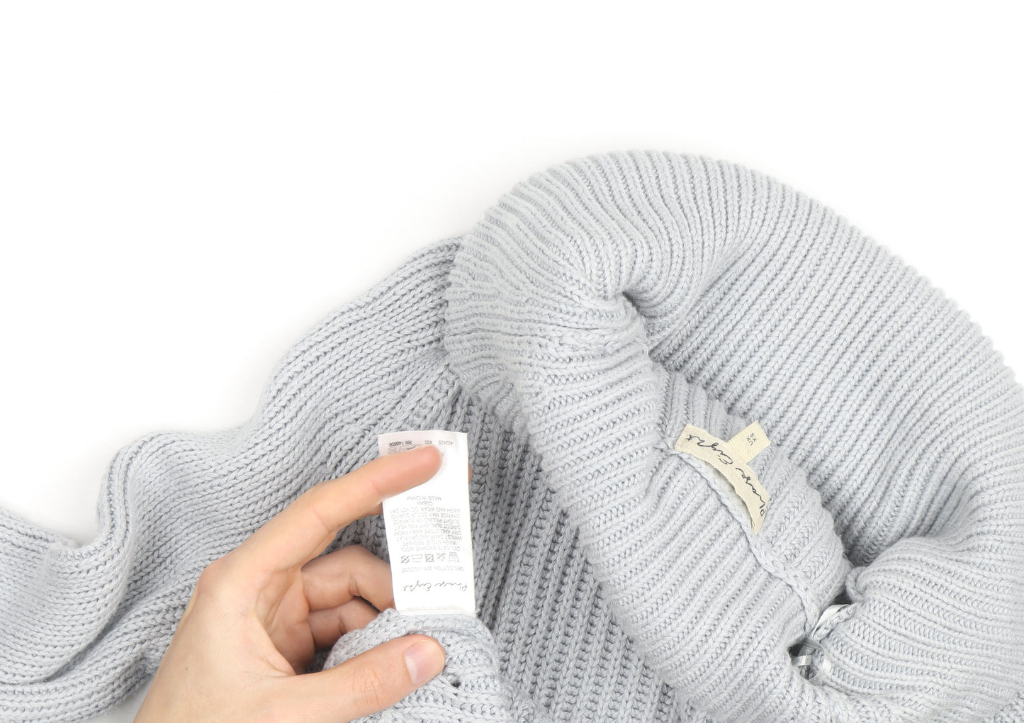 Brandy Melville Women Grey Roll Neck Long Sleeve Knit Jumper Size S