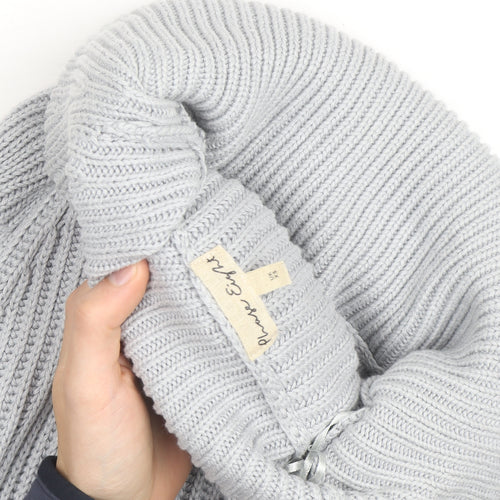 Brandy Melville Women Grey Roll Neck Long Sleeve Knit Jumper Size S