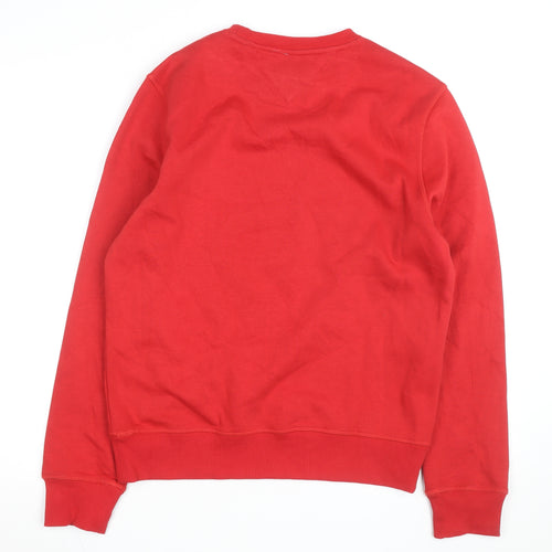 Tommy Hilfiger Men's Red Crew Neck Sweatshirt Size M Pullover