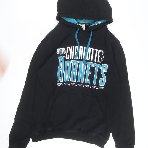 Softly Broke Mens Black Charlotte Hornets Pullover Hoodie M