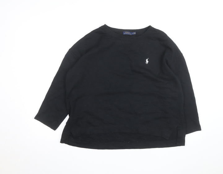 Ralph Lauren Men's Black Crew Neck Cotton Pullover Sweatshirt M
