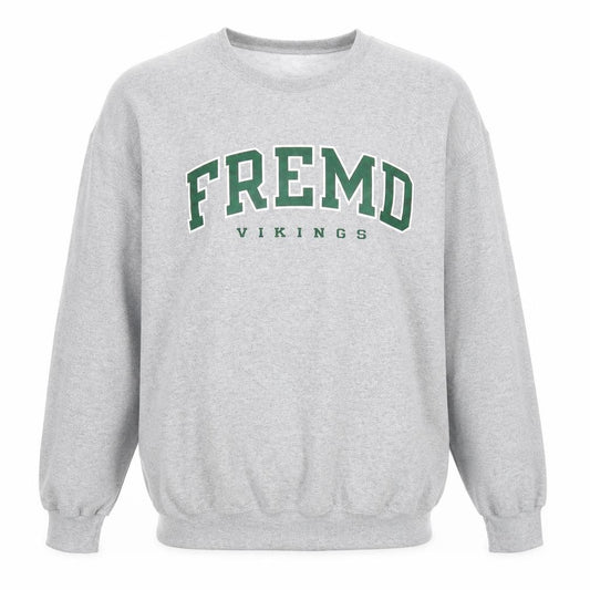 Front view of Champion men’s grey xl fremd vikings graphic pullover sweatshirt