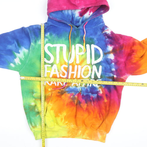Basix of America Mens Multicoloured Tie Dye Pullover Hoodie M