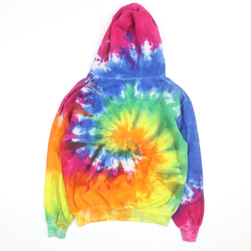 Basix of America Mens Multicoloured Tie Dye Pullover Hoodie M