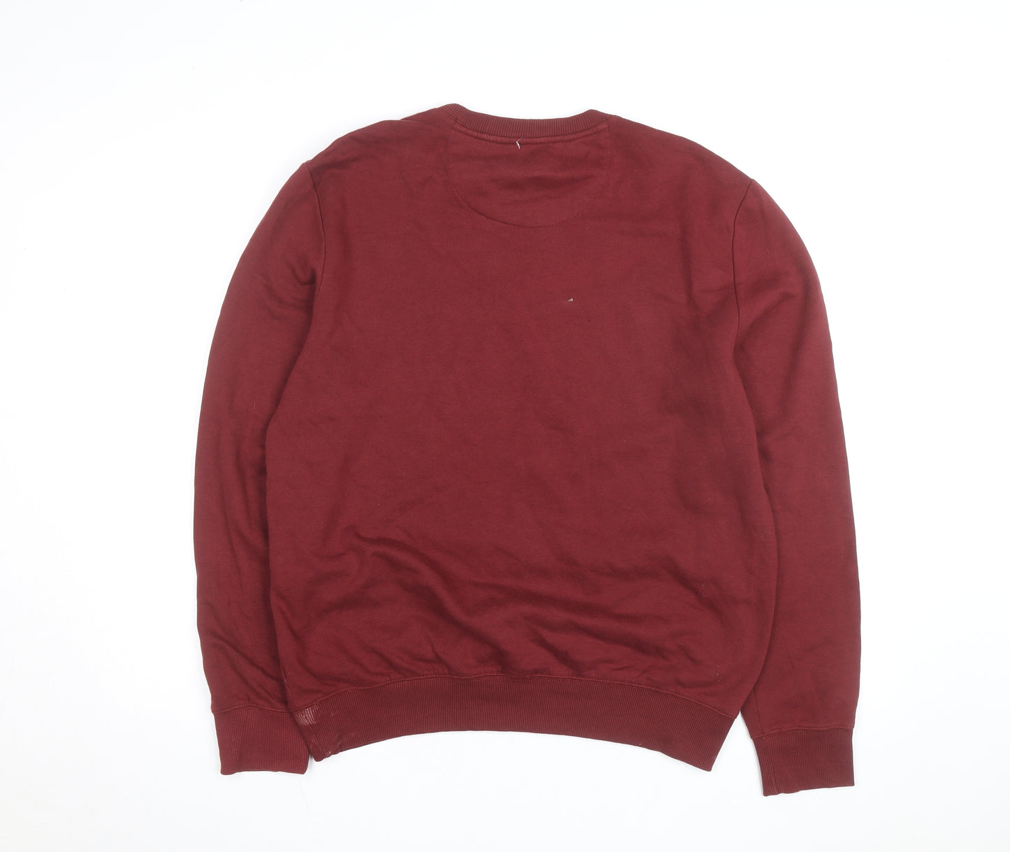 Calvin Klein Men's Red Logo Crew Neck Sweatshirt Size M