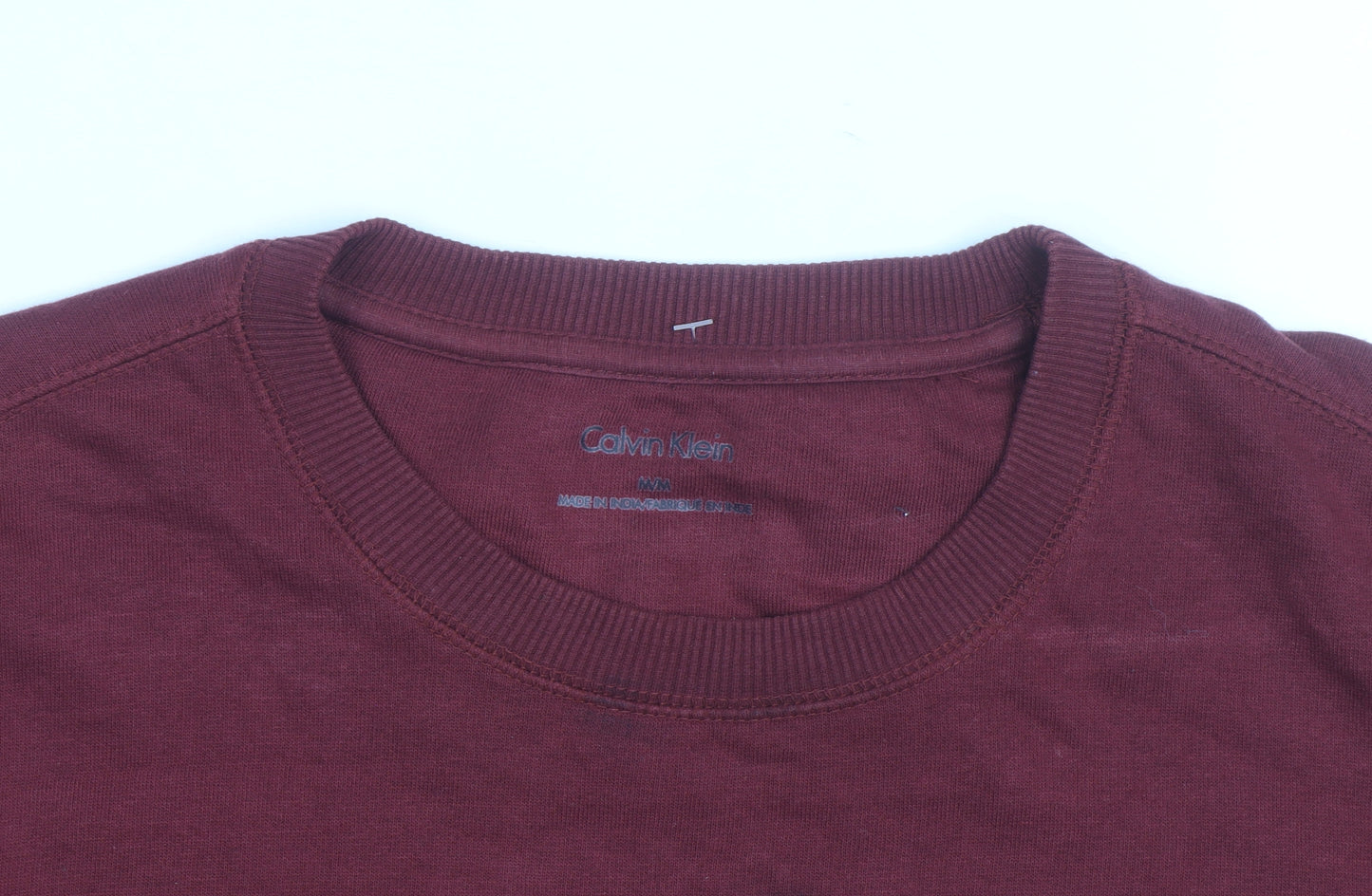 Calvin Klein Men's Red Logo Crew Neck Sweatshirt Size M